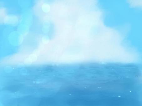 [Background] Early summer, the sea, sea, summer, cloud cover, 