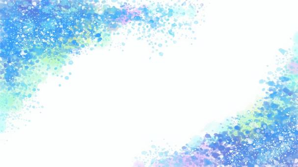 手描き水彩の青い波の上下フレーム 壁紙 手描き水彩の青い波の上下フレーム 壁紙 水彩画,明るい,水のイラスト素材