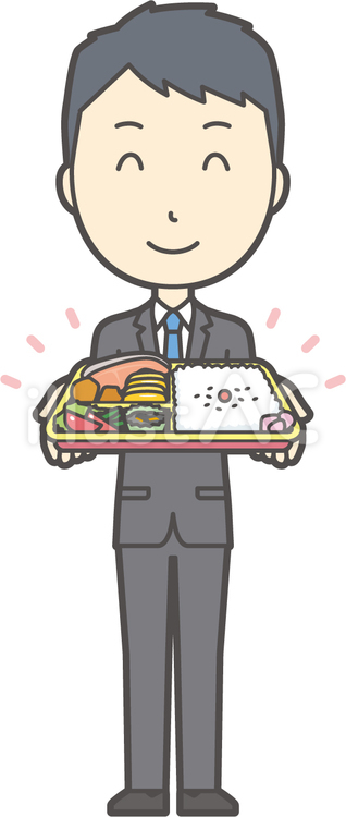  新卒スーツ男性-089-全身 会社員,ビジネスマン,新卒のイラスト素材