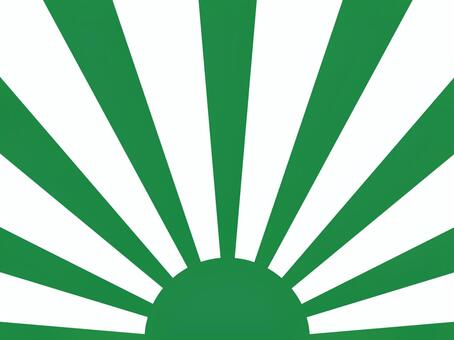 旭日・初日の出・朝日・太陽１（緑） 旭日,初日の出,朝日,太陽,ご来光,曙光,旭光,朝日影,朝焼け,初日のイラスト素材