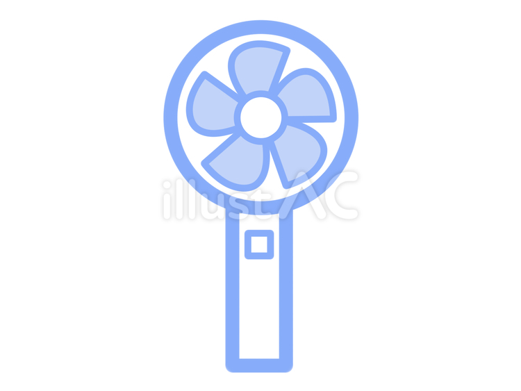 携帯用手持ち扇風機（水） 扇風機,手持ち,ハンディファンのイラスト素材