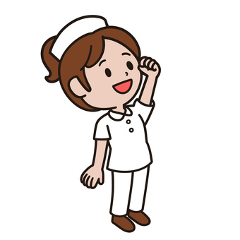 見上げる人 見上げる人 見上げる,上,視線,希望,看護婦,ナース服,病院,女のイラスト素材