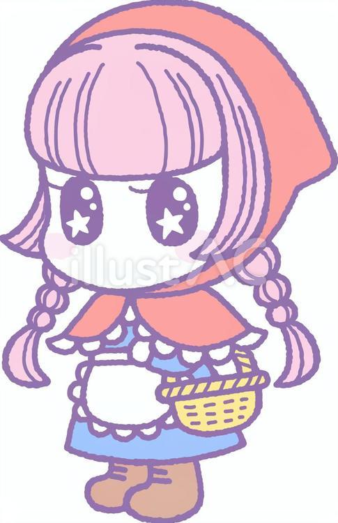 ゆめかわ赤ずきんちゃん ゆめかわ,ファンシー,メルヘンのイラスト素材