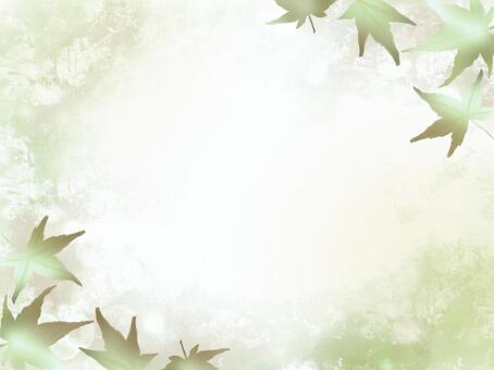 新緑のリーフ背景 紅葉,もみじ,季節,新緑,和風,和,日本,水彩,手描き,淡色のイラスト素材