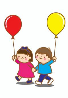 Kids and balloons, JPG, PNG and AI Kids and balloons, children, sub-supply, girl, JPG, PNG and AI