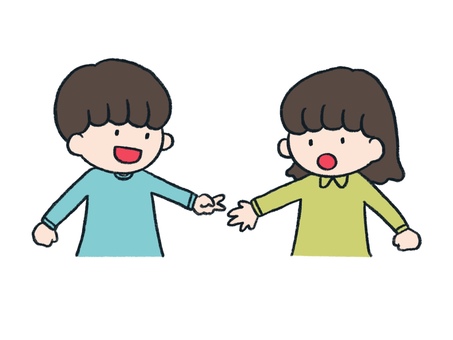 じゃんけんをする子供たち じゃんけんをする子供たち じゃんけん,子供,男の子のイラスト素材