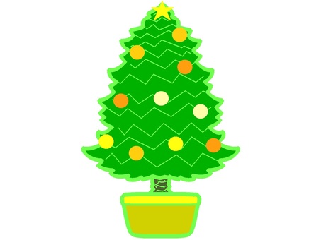 Illustration, christmas tree, wood, winter, 