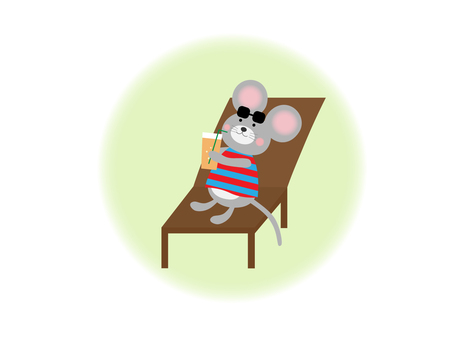 Illustration, mouse, holiday, sunglasses, JPG and PNG