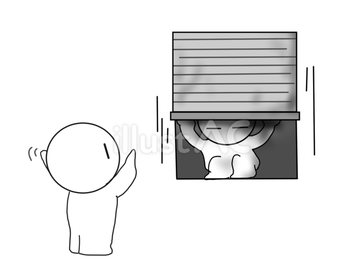 苦手な人と関わらないようにしている人 人間関係,苦手,避けるのイラスト素材
