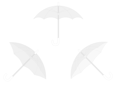 ビニール傘01 傘,ビニール傘,レイングッズ,透明,umbrellaのイラスト素材
