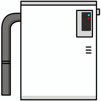 石油給湯器 石油給湯器 電化製品,精密機械,給湯器,石油給湯器,温水器,ボイラー,配管,パイプ,白色,蛍光色のイラスト素材