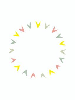 丸のあしらい あしらい,まる,スモーキーカラー,フレーム,枠,囲み,飾り,見出し,かわいい,おしゃれのイラスト素材