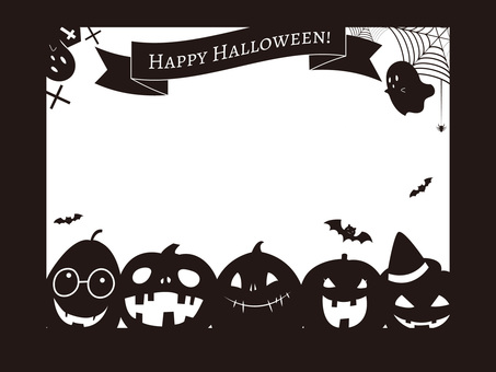 Halloween monochromatic frame, halloween, frame, monochromatic, JPG, PNG and AI