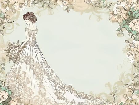 wedding dress frame, , JPG