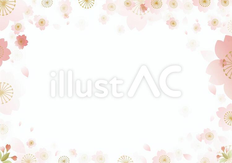 桜 花びら,バック,和柄のイラスト素材