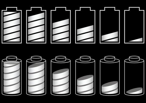 電池セット i 電池,残量,バッテリー,マーク,アイコン,ピクト,満タン,残数,携帯電話,携帯のイラスト素材