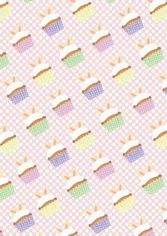 カップケーキパターン カップケーキパターン カップケーキ,パターン,ピンクのイラスト素材