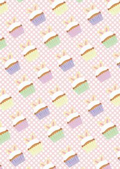 Cupcake pattern, cupcake, pattern, pink, JPG, PNG and AI