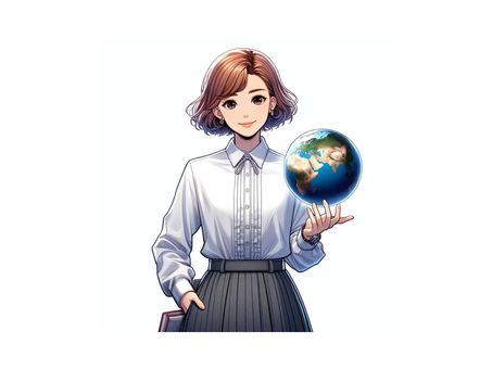 female teacher teaching geography, , JPG, PNG and AI