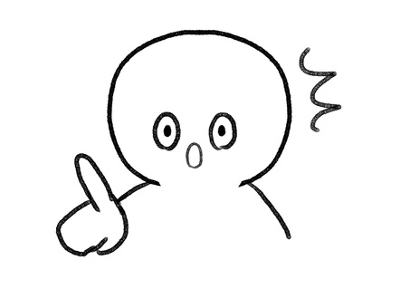 驚く棒人間線画 棒人間,人物,驚愕,指さし,手描き,落書き,表情,黒,シンプル,素材のイラスト素材