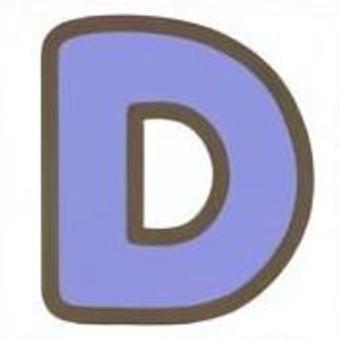 アルファベット　D アルファベット,英語,文字,d,青のイラスト素材