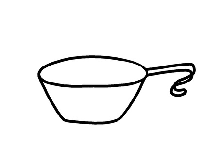シェラカップ アウトドア,シェラカップ,手描き,キャンプ,シンプル,背景透過,休日,趣味,線画,黒のイラスト素材