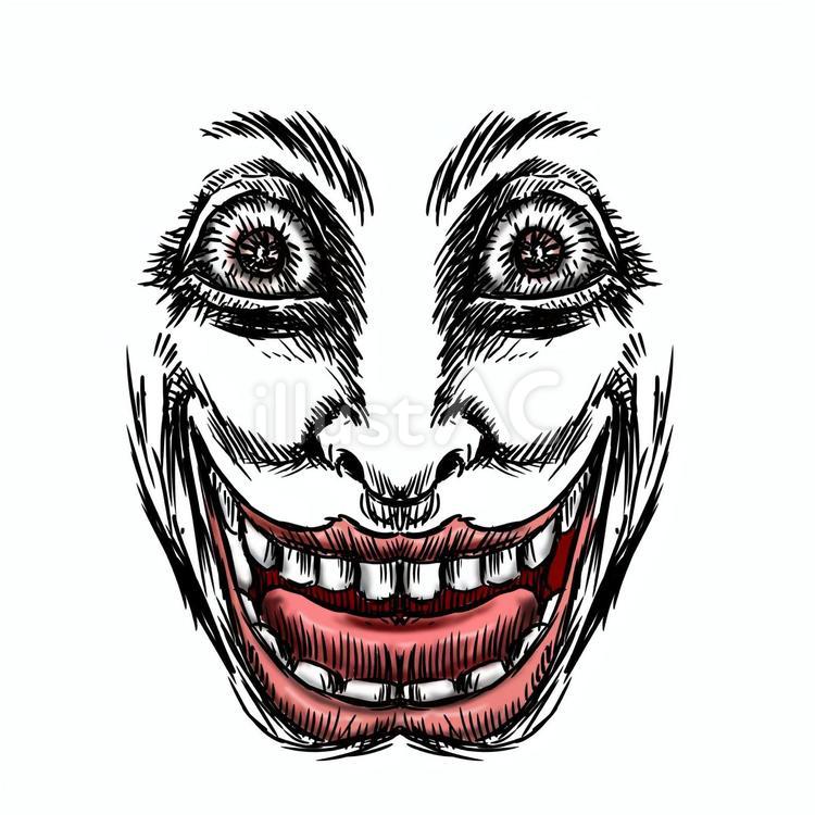 カルトの狂信者みたいな表情パーツ線画 狂信者,狂信,信者のイラスト素材