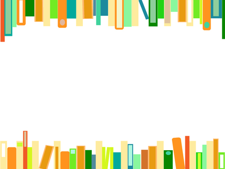 カラフル　本棚 本,読書,本棚,秋,読書週間,背景,テキストスペース,フレーム,カラフル,雑誌のイラスト素材