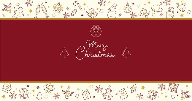 クリスマスアイコンイラストのフレーム5 クリスマス,冬,背景,フレーム,12月,バナー,飾り枠,キラキラ,装飾,ツリーのイラスト素材