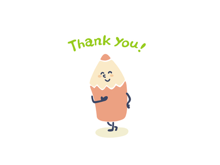 PEN（ありがとう） 文房具,ペン,ありがとう,thank,you,感謝,お礼,勉強,鉛筆,優しいのイラスト素材