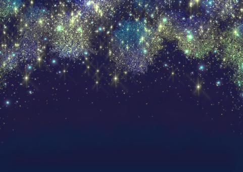 花火の抽象画イラスト背景 花火,キラキラ,背景,夏,マジカル,ファンタジー,ネイビー,グリーン,夜空,スパークのイラスト素材