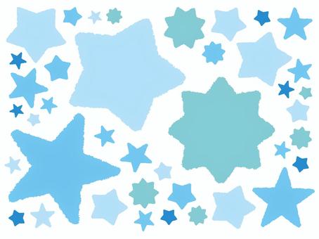 ちぎり紙風星のような形のフレームセット6 フレーム,背景フレーム,背景色,枠,囲み,囲み枠,背景枠のイラスト素材