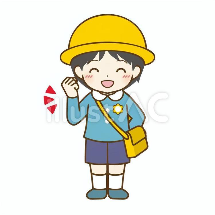 喜ぶ幼稚園男児 男の子,男子,男児のイラスト素材