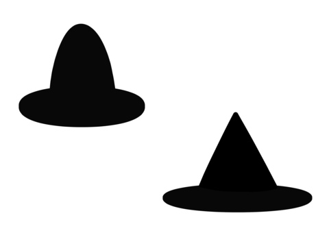 黒い帽子 帽子,シルエット,ハロウィン,halloween,10月,10月31日,秋,ハロウィーン,ハロウィンイラスト,魔女のイラスト素材