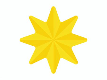 立体的な星アイコン/角丸8角/黄 立体的な星アイコン/角丸8角/黄 立体的,シンプル,アイコン,web素材,背景素材,背景透過,おしゃれ,ベクター,きれい,星のイラスト素材