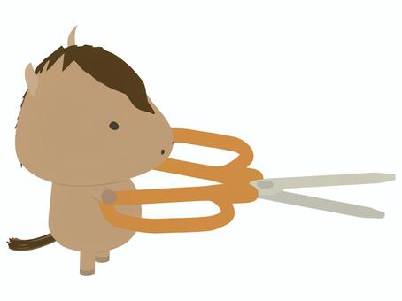 scissors_horse, , JPG, PNG and AI