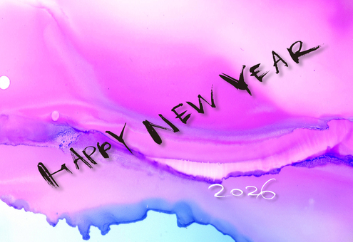 令和8年2026午馬年賀状11 2026,happy,new,year,手書き,年始,年賀状,筆文字,毛筆,おしゃれのイラスト素材