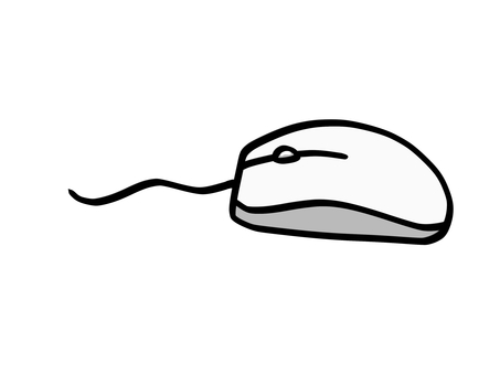 有線マウス　白 マウス,有線,白,有線マウス,コンピュータ,pc,デバイス,機器,電子機器,アクセサリのイラスト素材