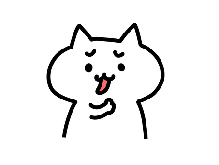 Illustration, white cat, cat, to dislike, 