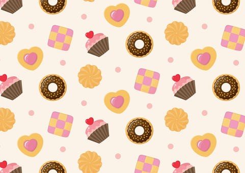 スイーツのパターン、バレンタイン背景03 バレンタイン,背景,パターン,チョコレート,お菓子,2月,バレンタインデー,スイーツ,お菓子作り,クッキングのイラスト素材
