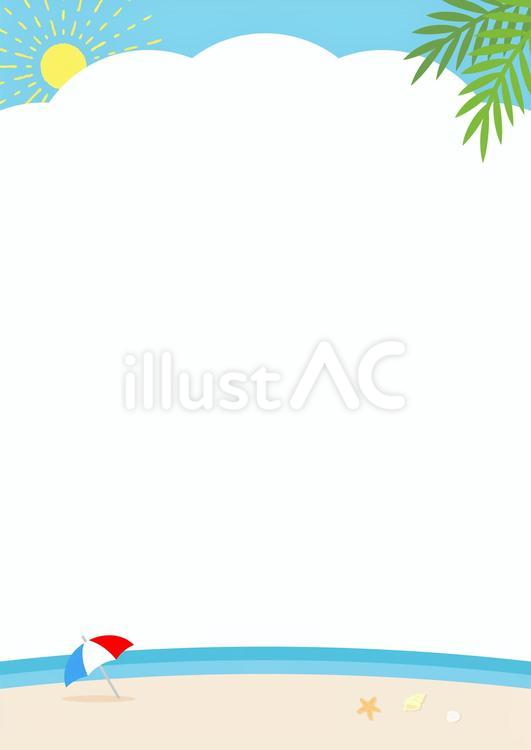 海の風景 夏,海,背景のイラスト素材