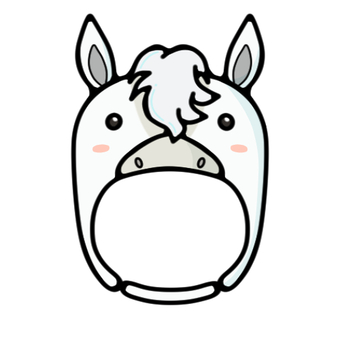 顔写真合成用 白馬の被り物 顔ハメ,馬,被り物,頭部,変装,合成用,顔写真用,コラージュ用,干支,動物のイラスト素材
