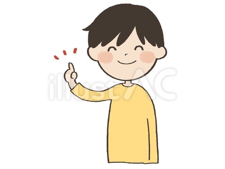 指を指している男性 指差し,注目,ポイントのイラスト素材