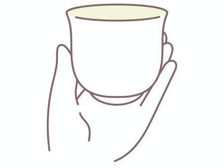 湯呑を持つ黄色の手線画 湯呑を持つ黄色の手線画 湯呑,手,黄色,和風,飲み物,線画,マナー,日本,持つ,動作のイラスト素材