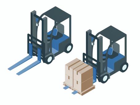 アイソメトリック_フォークリフト アイソメトリック_フォークリフト アイソメトリック,立体,アイソメ,フォークリフト,物流,運搬,車両,作業,機械のイラスト素材