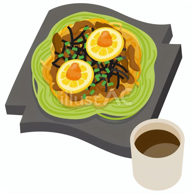 瓦そば 瓦そば,茶そば,瓦のイラスト素材