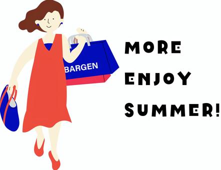 夏を楽しむ女性２