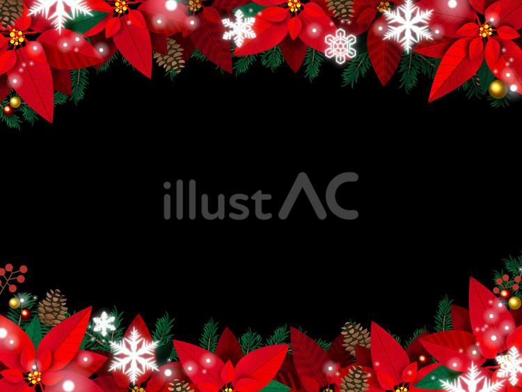 ポインセチアのクリスマスイメージ背景 クリスマス,ポインセチア,赤のイラスト素材