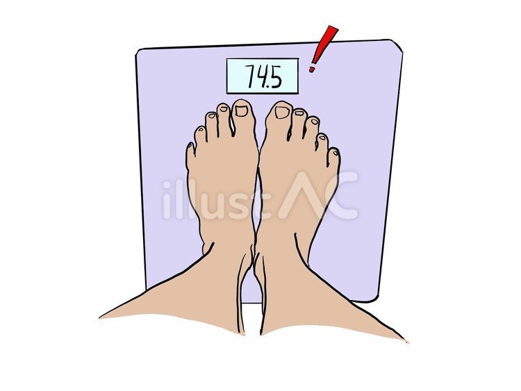 体重を計測 ダイエット,体重,体重計のイラスト素材
