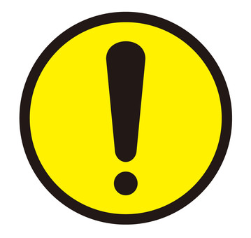 注意のアイコンマーク（丸） 注意,マーク,黄色,アイコン,警告,お知らせ,シンプル,感嘆符,視認性,示すのイラスト素材